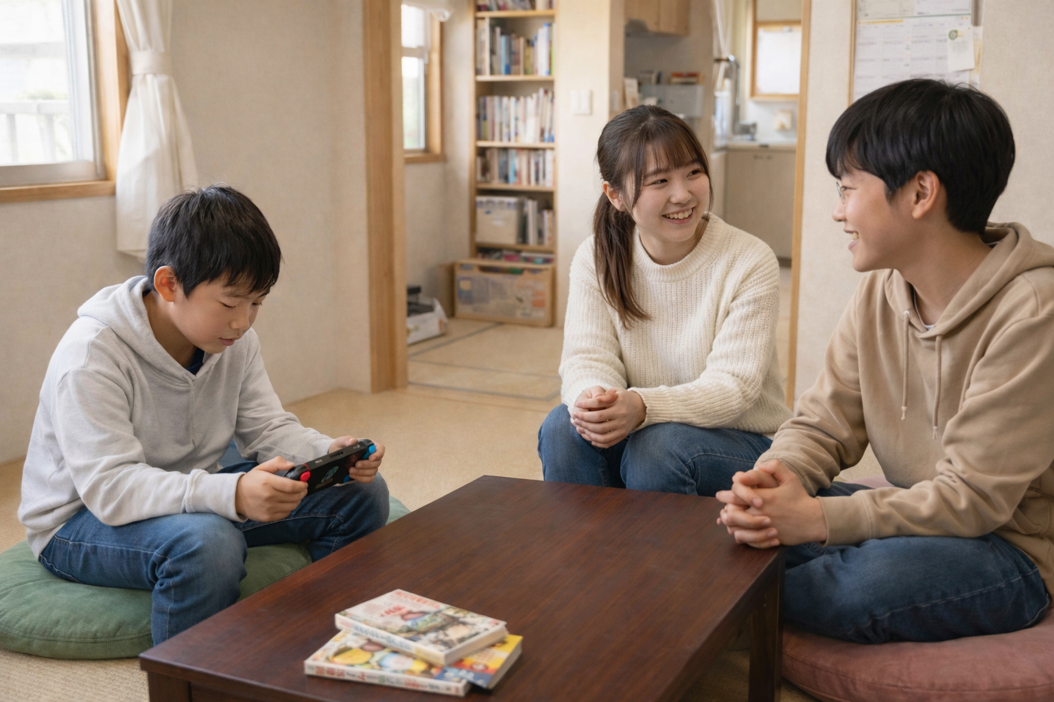 こどもとボランティアが一緒に過ごしている様子